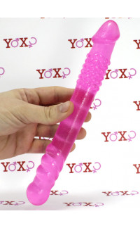 Yoxo Sexy Shop - Fallo Doppio Timeless Twofold Rosa 25,4 x 3,2 cm.