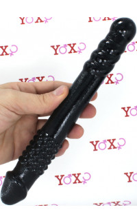 Yoxo Sexy Shop - Fallo Doppio Timeless Twofold Nero 25,4 x 3,2 cm.