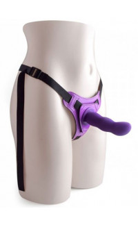 Yoxo Sexy Shop - StrapOn con Cintura Regolabile e Fallo Viola da 10,5 x 3 cm.