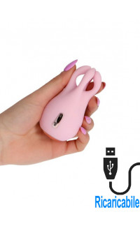 Yoxo Sexy Shop - Polipetto Rosa Stimolatore Clitoride Ricaricabile USB 9 x 5 cm.