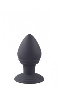 Yoxo Sexy Shop - Cuneo Anale in Puro Silicone Nero con Rilievi 10 x 5 cm.