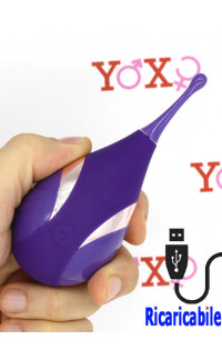 Yoxo Sexy Shop - Stimolatore vibrante in silicone viola 12,6 x 4,9 cm.