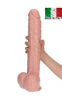 Yoxo Sexy Shop - Omaggio fallo realistico gigante Made in Italy color carne con ventosa 40 x 6,6 cm.