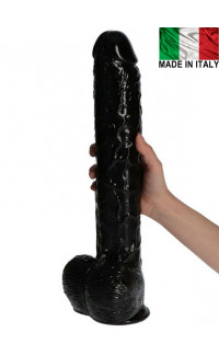 Yoxo Sexy Shop - Fallo realistico gigante Made in Italy color nero con ventosa 40 x 6,6 cm.