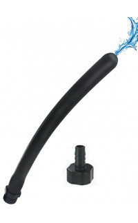 Yoxo Sexy Shop - Soffione per lavaggio anale in silicone nero con attacco universale 25 x 2 cm.