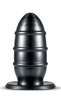 Yoxo Sexy Shop - Cuneo anale gigante nero con 3 anelli 21 x 8,8 cm.