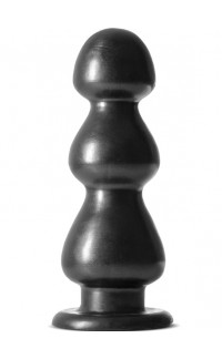 Yoxo Sexy Shop - Cuneo anale gigante nero progressivo a 3 sezioni 24,5 x 8,8 cm.