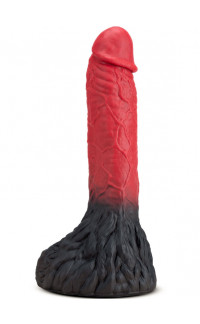 Yoxo Sexy Shop - Lycan - Dildo di Licantropo con Aggancio Universale 26,6 x 5 cm. Rosso e Nero