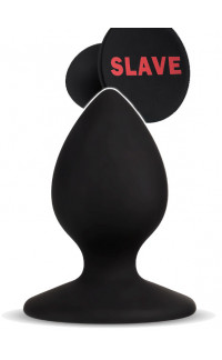 Yoxo Sexy Shop - Cuneo anale in silicone nero con scritta