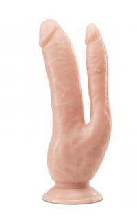 Yoxo Sexy Shop - Fallo doppio ultra realistico color carne con ventosa 21,5 x 3,8 - 1,9 cm.