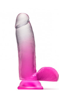 Yoxo Sexy Shop - Fallo in Jelly Fucsia e Trasparente Morbido e Flessibile 17 x 4,4 cm.