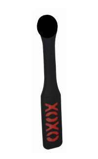 Yoxo Sexy Shop - Sculacciatore in Ecopelle Nero con Marchio XOXO 32 x 5 cm.