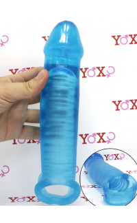 Yoxo Sexy Shop - Oxballs Guaina Fallica Muscle Cock Sheath Ice Blue in Materiale Elastico
