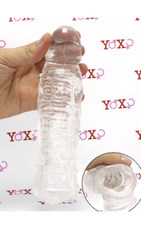 Yoxo Sexy Shop - Guaina per Pene e Testicoli Trasparente 21,5 x 5 cm.