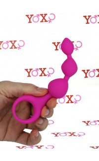Yoxo Sexy Shop - TRIBALL - Catena Anale da 3 Bulbi Progressivi 15 x 1,8, 2,3 e 2,7 cm. in Silicone Rosa