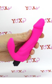 Yoxo Sexy Shop - Bifun - Mini vibratore rabbit in silicone rosa 14,5 x 2,9 cm.