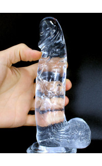 Yoxo Sexy Shop - Rider - Fallo Realistico in Jelly Morbido e Flessibile 18,5 x 4,2 cm. Trasparente