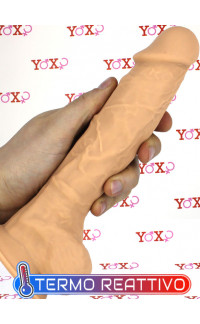 Yoxo Sexy Shop - Fallo ultra realistico Dual Density Termo Reattivo mulatto 23 x 4,9 cm.