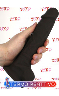 Yoxo Sexy Shop - Fallo ultra realistico Dual Density Termo Reattivo africano 23 x 4,9 cm.