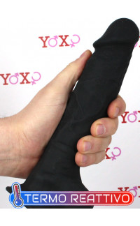 Yoxo Sexy Shop - Fallo ultra realistico Dual Density Termo Reattivo nero 23 x 4,9 cm.