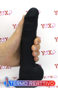 Yoxo Sexy Shop - Fallo ultra realistico Dual Density Termo Reattivo nero 22 x 4,5 cm.