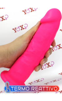 Yoxo Sexy Shop - Fallo realistico Dual Density Termo Reattivo rosa fluo 22 x 5,4 cm.
