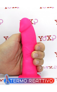 Yoxo Sexy Shop - Fallo realistico Dual Density Termo Reattivo rosa fluo 15 x 3,9 cm.