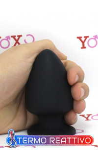 Yoxo Sexy Shop - Cuneo anale Dual Density Termo Reattivo nero 9 x 5,2 cm.