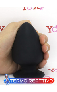 Yoxo Sexy Shop - Cuneo anale Dual Density Termo Reattivo nero 11 x 6,2 cm.