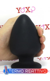 Yoxo Sexy Shop - Cuneo anale Dual Density Termo Reattivo nero 13 x 7,2 cm.
