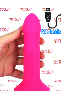 Yoxo Sexy Shop - Adrien Lastic HITSENS VIBE 2 - Vibratore Dual Density 17,2 x 4 cm. Ricaricabile Rosa Fluo
