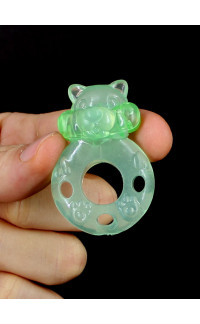 Yoxo Sexy Shop - FLASH TEDDY - Anello Fallico Vibrante Elastico a Forma di Orsetto Verde Fluo