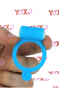 Yoxo Sexy Shop - POWER RING TEAR - Anello Fallico Vibrante Elastico in Silicone Azzurro