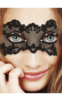 Yoxo Sexy Shop - Adrien Lastic - Mascherina in Stile Veneziano - Tulle e pizzo con cristalli