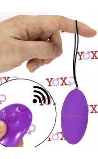 Yoxo Sexy Shop - Ovetto vibrante lilla telecomandato senza fili 7,5 x 3,5 cm.