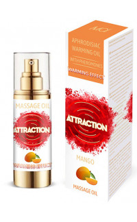 Yoxo Sexy Shop - Olio per massaggi riscaldante afrodisiaco al mango con feromoni 30 ml.