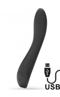 Yoxo Sexy Shop - Kean - Vibratore Punto G in Silicone Flessibile 20,4 x 3,8 cm. Nero Ricaricabile