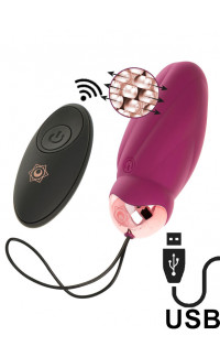 Yoxo Sexy Shop - Sita - Ovetto Wireless con Perle Rotanti in Silicone 6 x 3,5 Fucsia Ricaricabile con USB