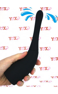 Yoxo Sexy Shop - Meticulous - Clistere Doccia Anale e Vaginale 360° in Silicone Nero
