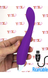 Yoxo Sexy Shop - No. Ten - Vibratore G-Spot in Silicone 18 x 2,5 cm. Ricaricabile con USB Viola