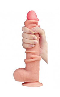 Yoxo Sexy Shop - Fallo realistico color carne in Dual Density con pelle scorrevole 22,8 x 4 cm.
