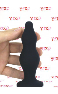 Yoxo Sexy Shop - Willendorf - Cuneo Anale Progressivo 12 x 4 cm. in Silicone Nero