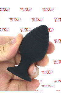 Yoxo Sexy Shop - Steps M - Cuneo Anale con Punta Progressiva 7,2 x 3,5 cm. in Silicone Nero