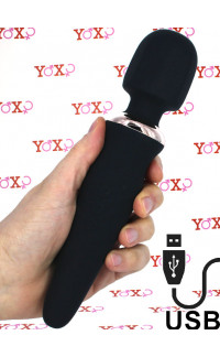 Yoxo Sexy Shop - Noah - Massaggiatore in Silicone 23 x 5 cm. Nero Ricaricabile USB