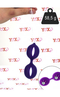Yoxo Sexy Shop - Misha - Sfere Vaginali Oscillanti da 58,5 g. in Puro Silicone 10 x 3,5 cm. Viola