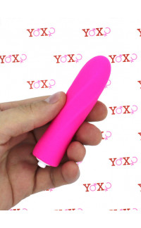 Yoxo Sexy Shop - Trimy - Mini Vibratore Bullet con Guaina a Spirale in Silicone 10 x 2,4 cm. Fucsia