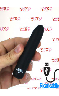 Yoxo Sexy Shop - Shoty - Mini Vibratore 10 x 2 cm. Ricaricabile con USB Nero