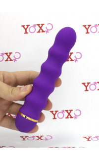 Yoxo Sexy Shop - Vibratore in silicone viola con 5 bulbi 18 x 3,5 cm.
