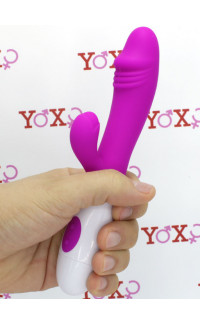 Yoxo Sexy Shop - Vibratore Rabbit Fucsia in Silicone 19,5 x 3,2 cm.