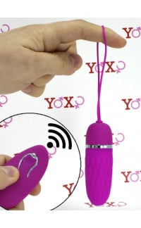 Yoxo Sexy Shop - Ovetto vibrante in silicone fucsia telecomandato senza fili 9,2 x 2,8 cm.